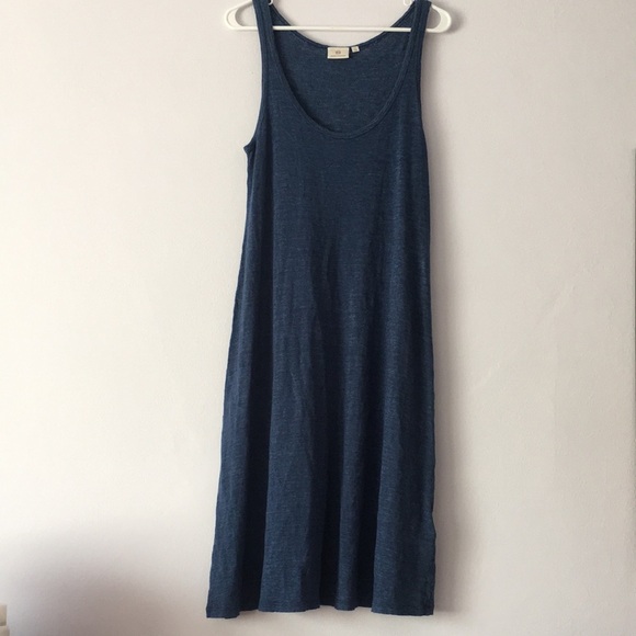 🍉 AG Adriano Goldschmied Blue Midi Linen Dress Small - Picture 7 of 11